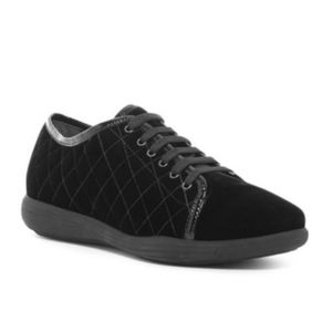Aquatalia Glenda Quilted Velvet Leather Sneakers